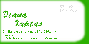 diana kaptas business card